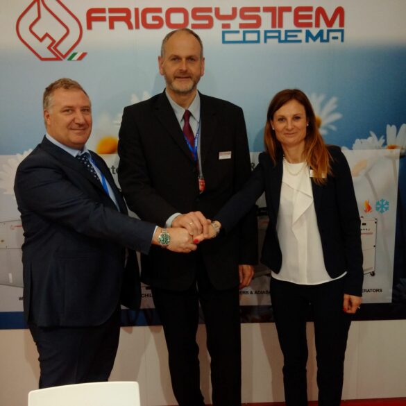 Alessandro Grassi, general manager of Frigosystem, Franz Decker, general manager of the German office and Miriam Olivi, general manager of Go Trade