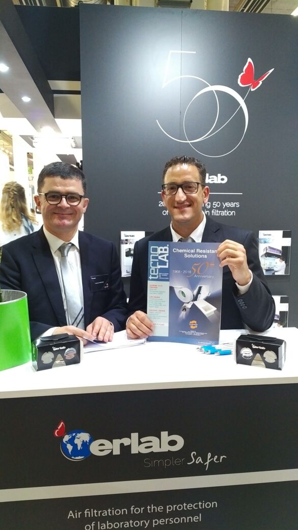 Giovanni Cuffaro e Laurent Mariné di Erlab Achema 2018 Tecnolab